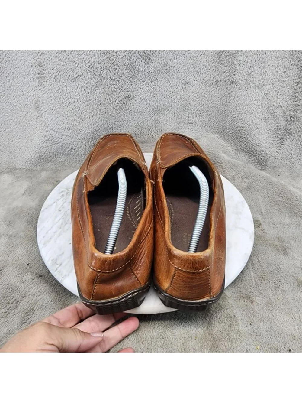 Rockport Shoes Mens Size 12 Brown Leather Slip On Driving Mocassin *Read*